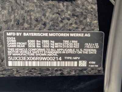 2024 BMW X6 xDrive40i Sports Activity Coupe