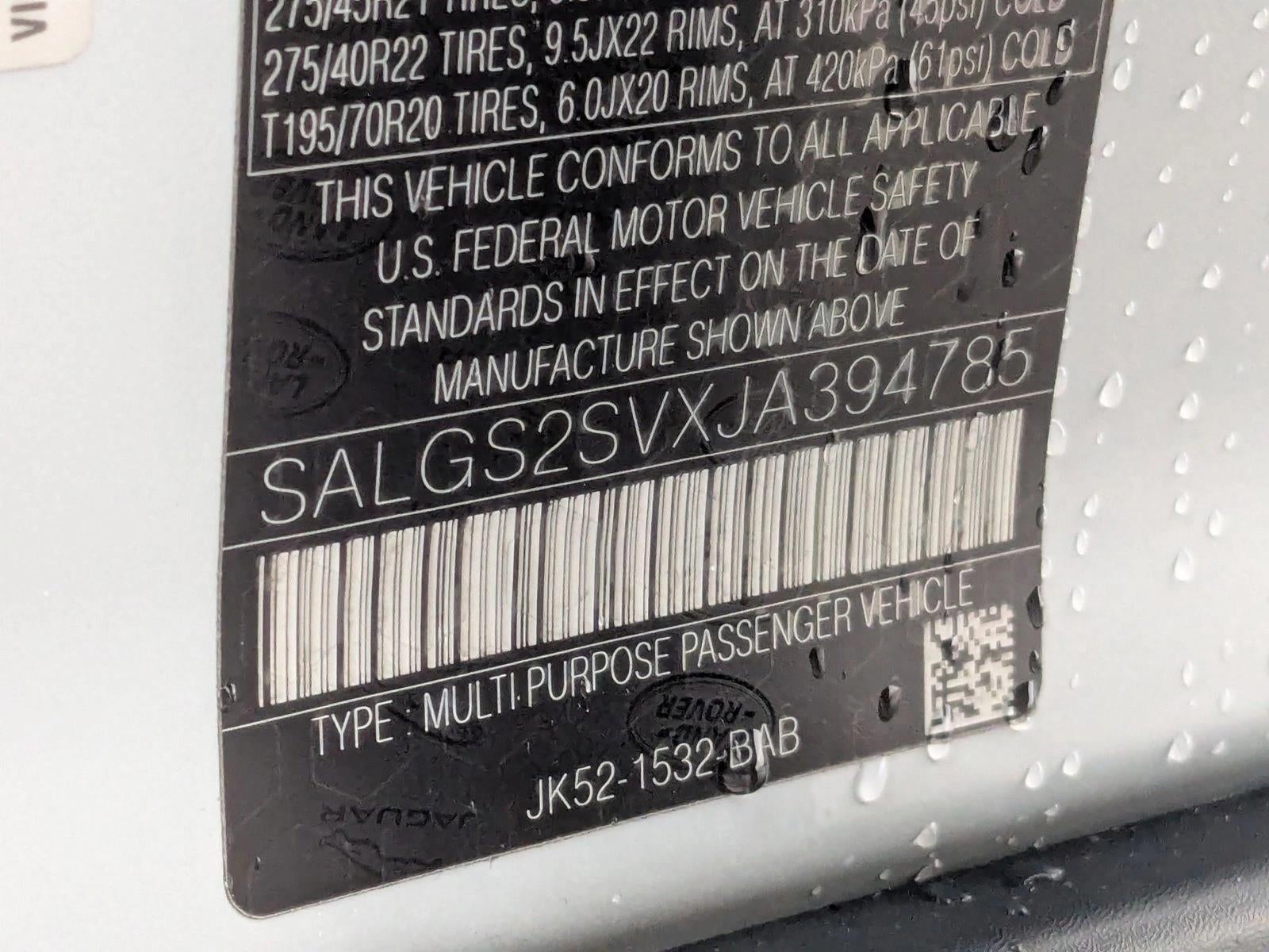 2018 Land Rover Range Rover V6 Supercharged HSE SWB