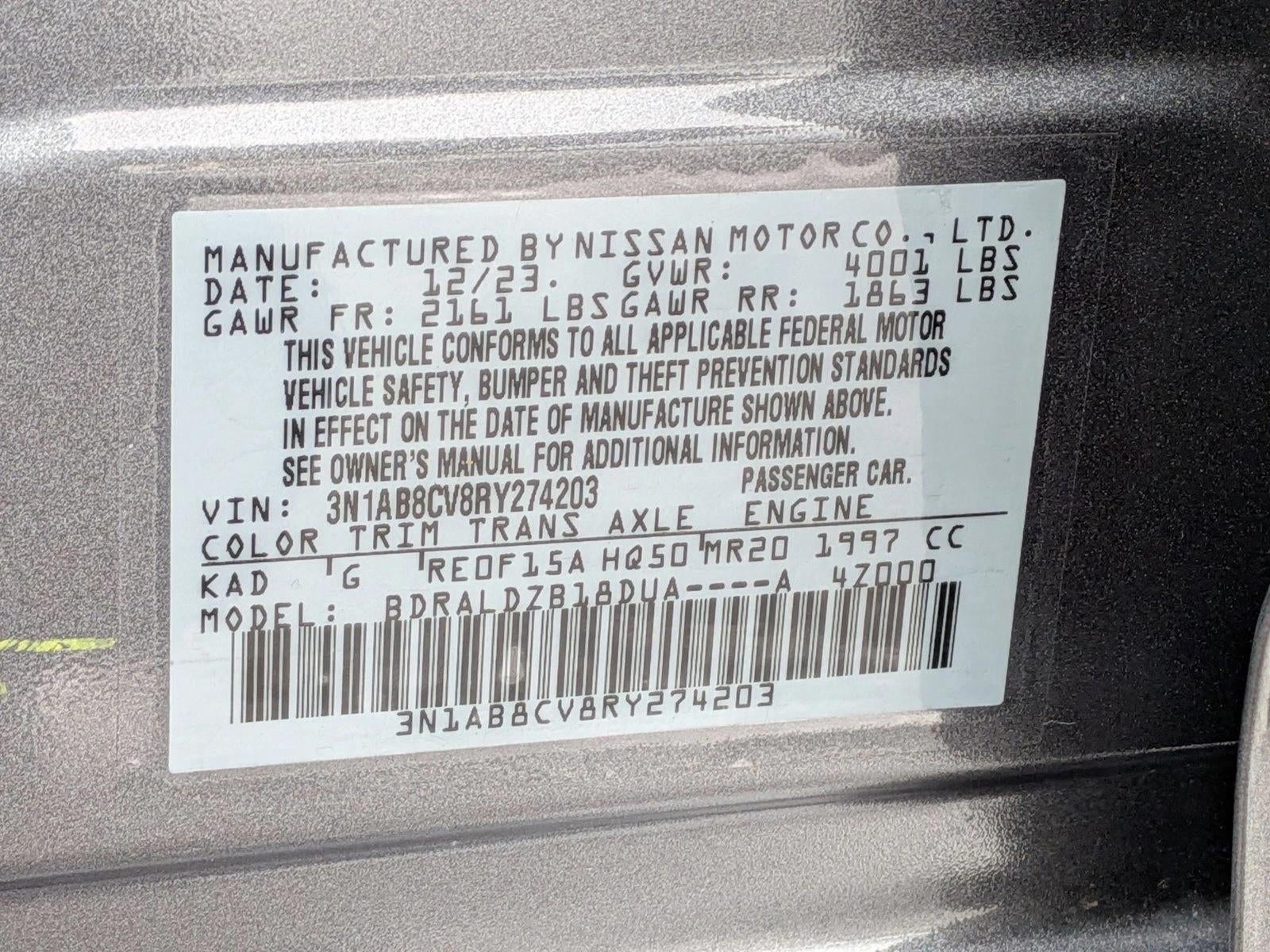 2024 Nissan Sentra SV CVT