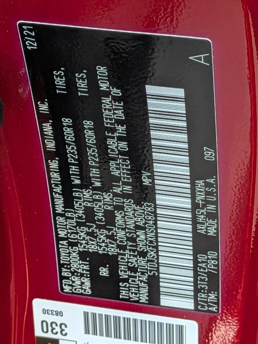 2022 Toyota Sienna XLE AWD 7-Passenger (Natl)