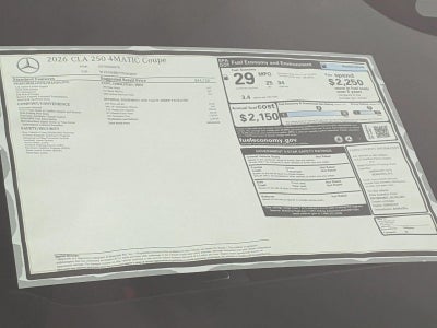 2026 Mercedes-Benz CLA CLA 250 4MATIC® Coupe