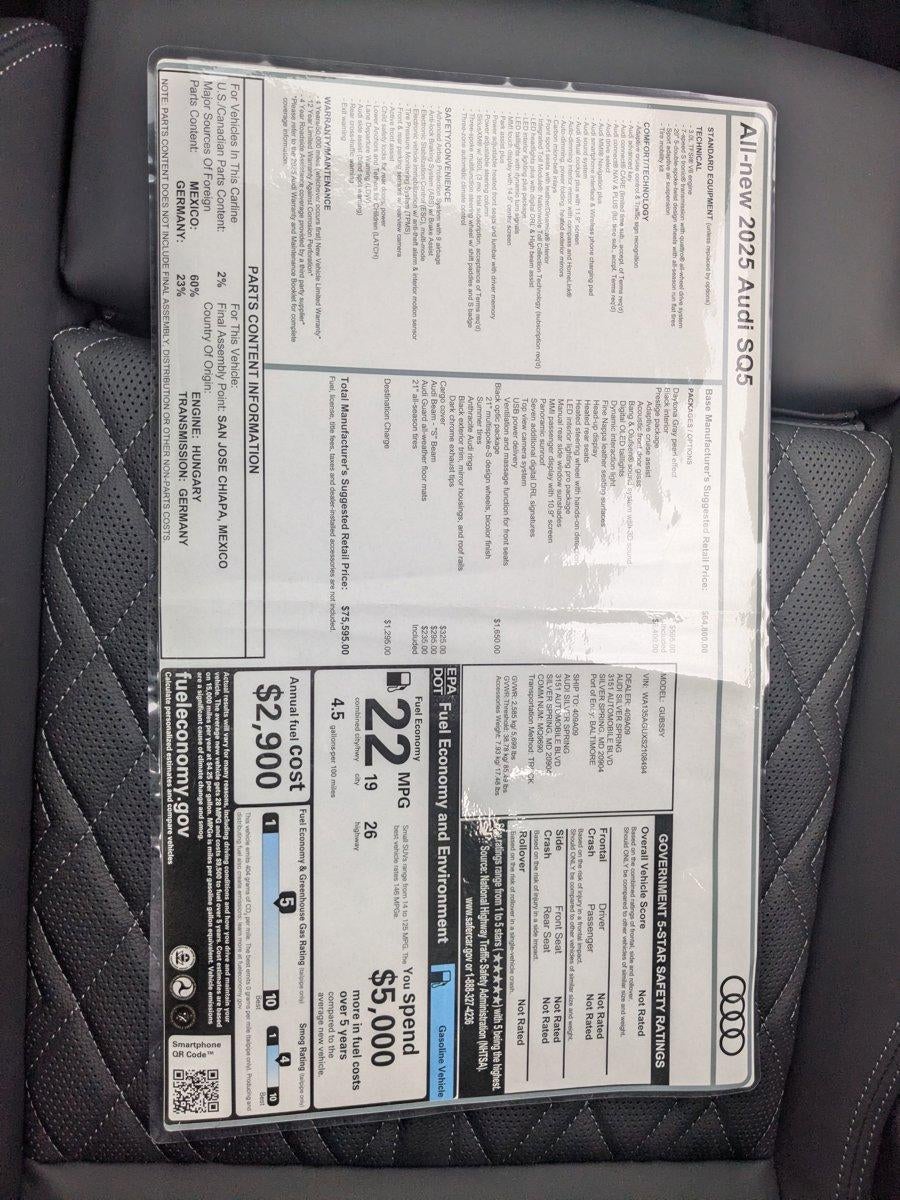 2025 Audi SQ5 Prestige 3.0 TFSI quattro