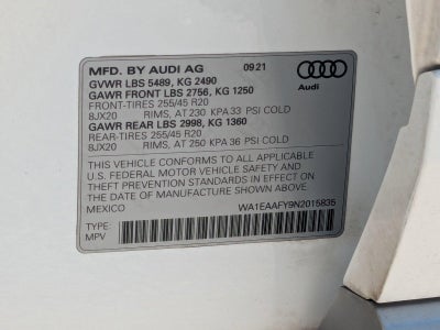 2022 Audi Q5 S line Premium Plus 45 TFSI quattro