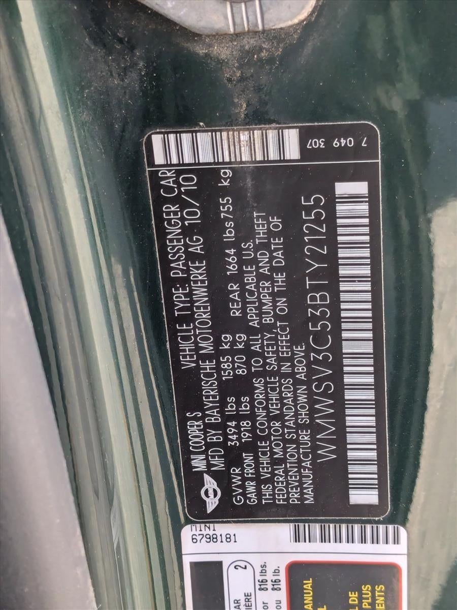 2011 MINI Cooper S Hardtop Base