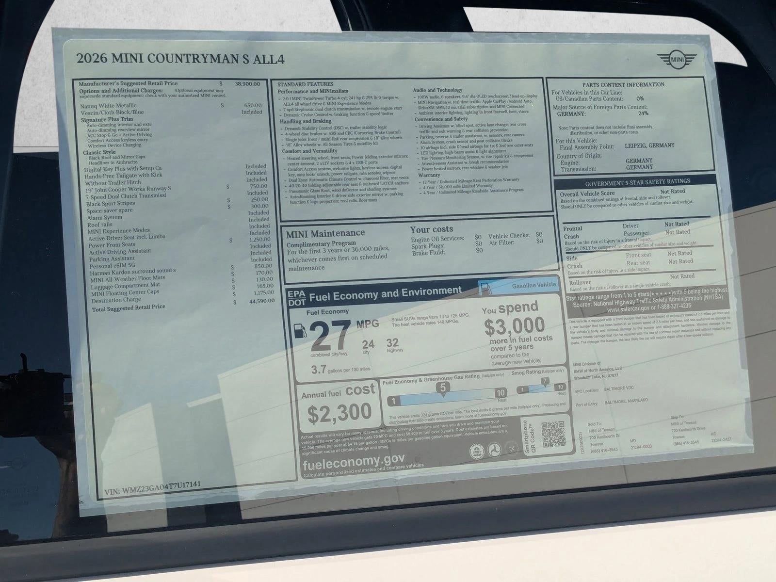 2026 MINI Countryman All4 Cooper S