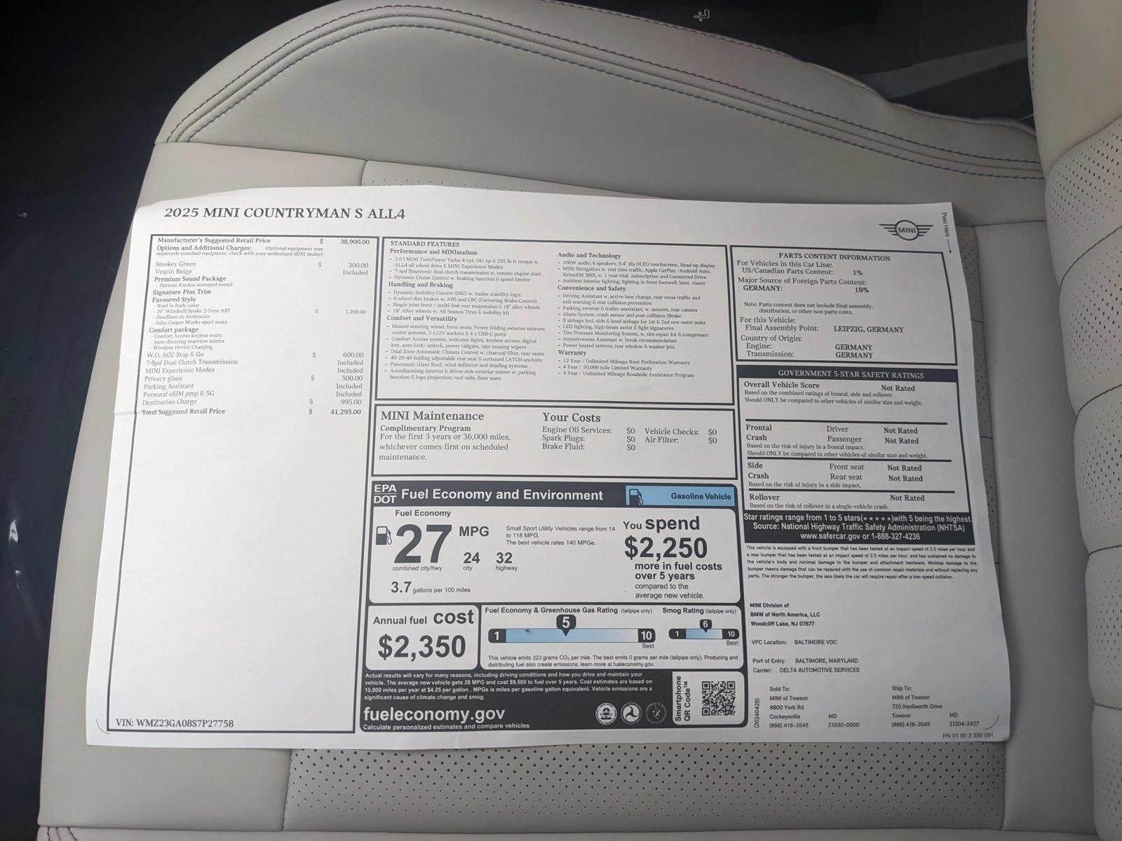 2025 MINI Countryman All4 Cooper S