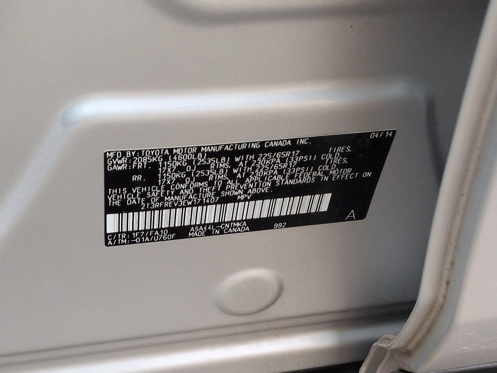 2014 Toyota RAV4 AWD 4dr XLE (Natl)