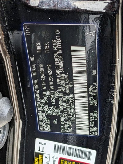 2022 Toyota Highlander XLE AWD (Natl)