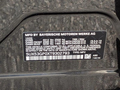 2026 BMW X3 30 xDrive Sports Activity Vehicle