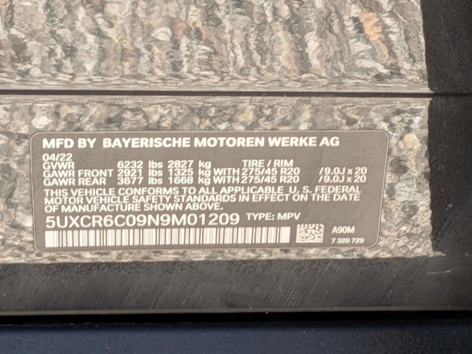 2022 BMW X5 xDrive40i Sports Activity Vehicle