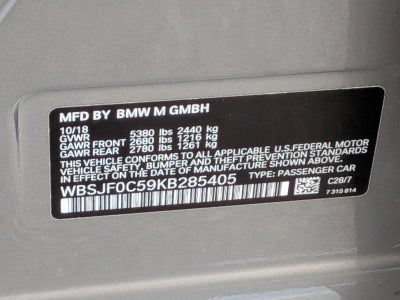 2019 BMW M5 M5 Sedan