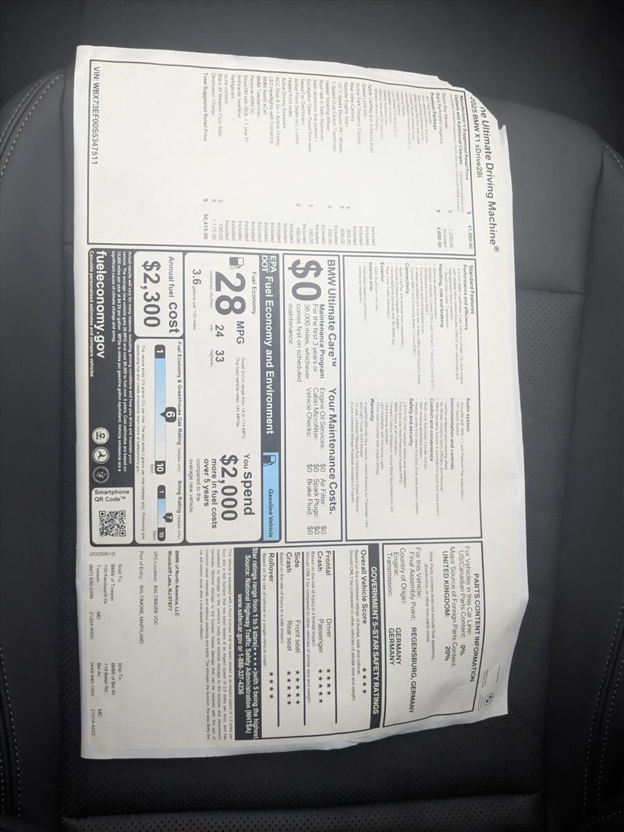 2025 BMW X1 xDrive28i Sports Activity Vehicle