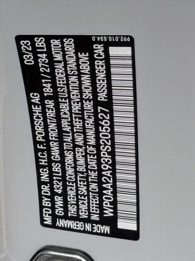 2023 Porsche 911 Carrera T Coupe