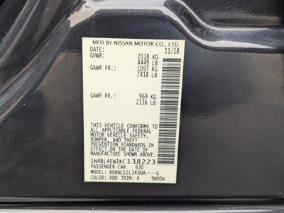 2019 Nissan Altima 2.5 SL AWD Sedan