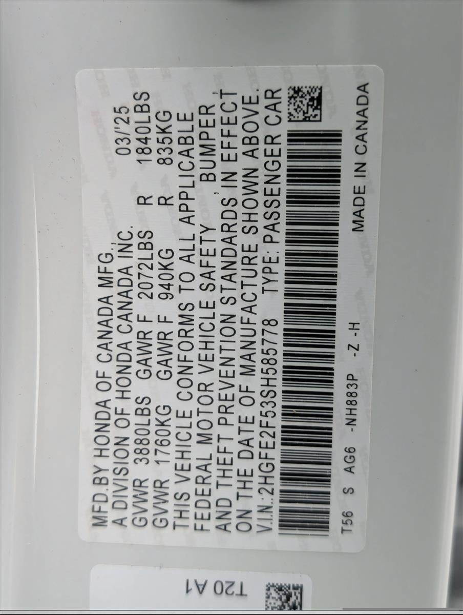 2025 Honda Civic Sedan Sport CVT