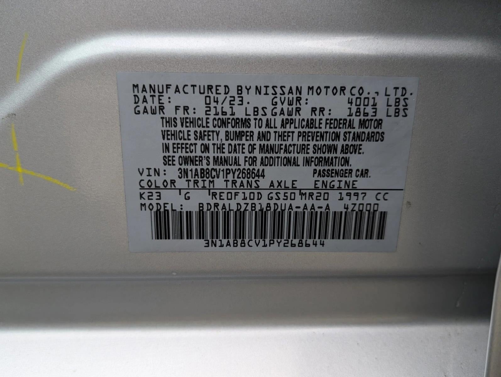 2023 Nissan Sentra SV CVT