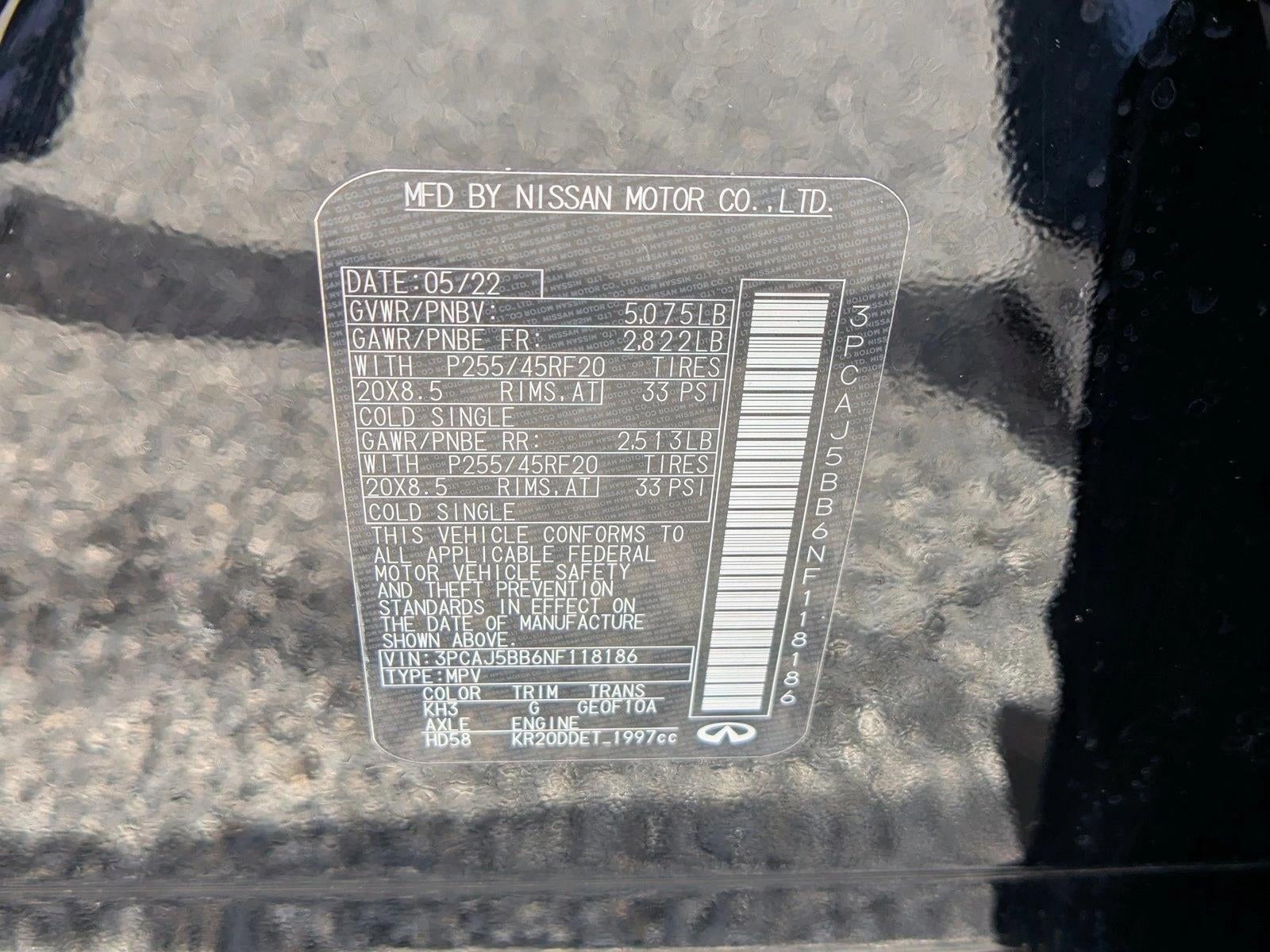 2022 INFINITI QX50 LUXE AWD