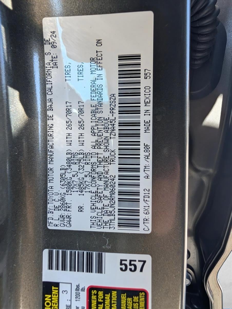 2024 Toyota Tacoma 4WD 4WD TRD Off Road Double Cab 6' Bed AT (Natl)