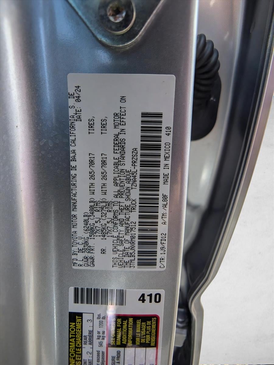 2024 Toyota Tacoma 4WD 4WD TRD Off Road Double Cab 5' Bed AT (Natl)