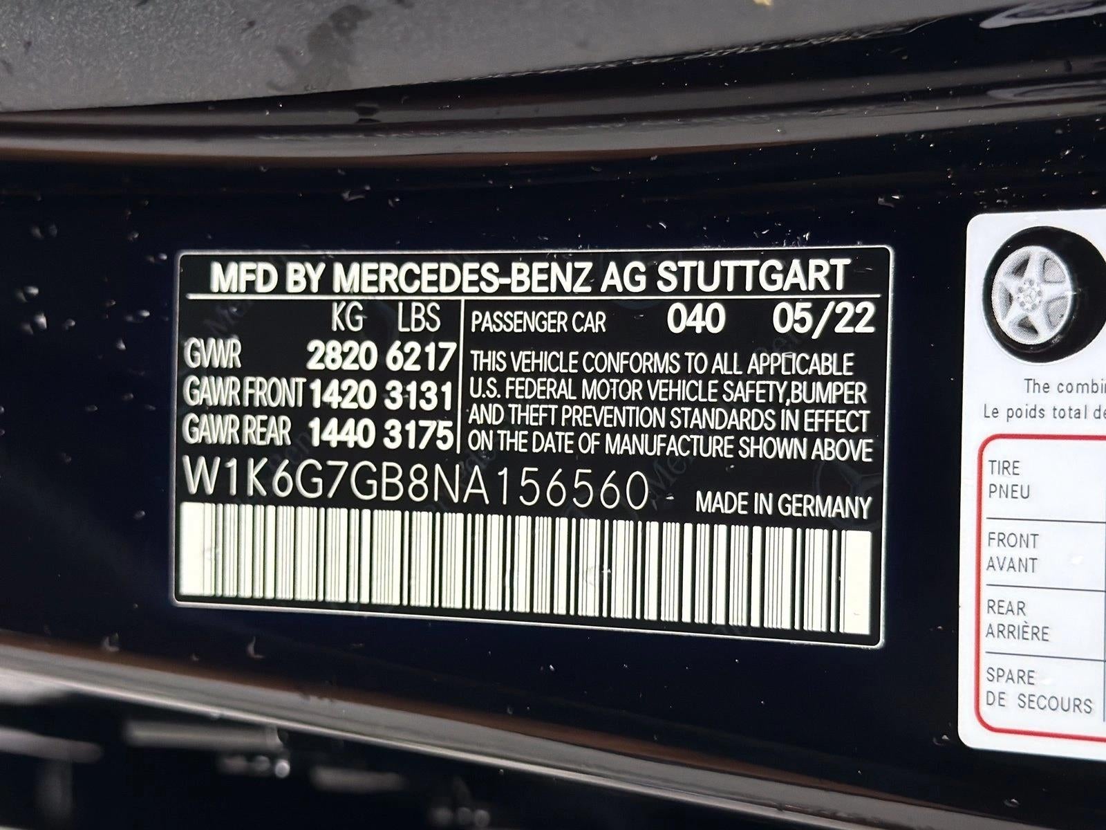 2022 Mercedes-Benz S-Class S 580 4MATIC® Sedan
