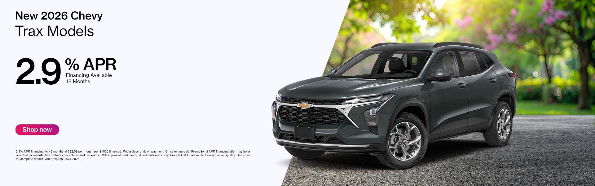 New 2026 Chevy Trax Models